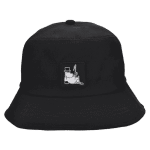 כובע טמבל, Bucket Hat, סדרת Moomin, דגם Moominpappa, שחור