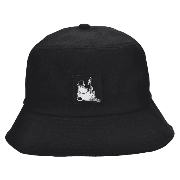 כובע טמבל, Bucket Hat, סדרת Moomin, דגם Moominpappa, שחור