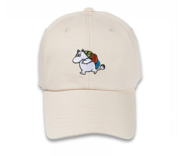 כובע מצחייה, סדרת Moomin, דגם מומין בקמפינג, מידה One Size, קרם בהיר